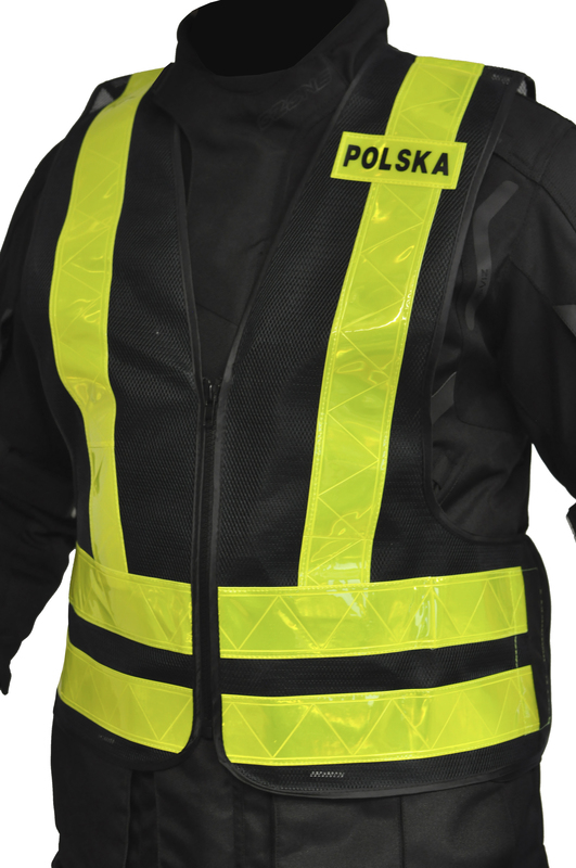 KAMIZELKA ODBLASKOWA OZONE POLSKA BLACK/FLUO YELLOW XL