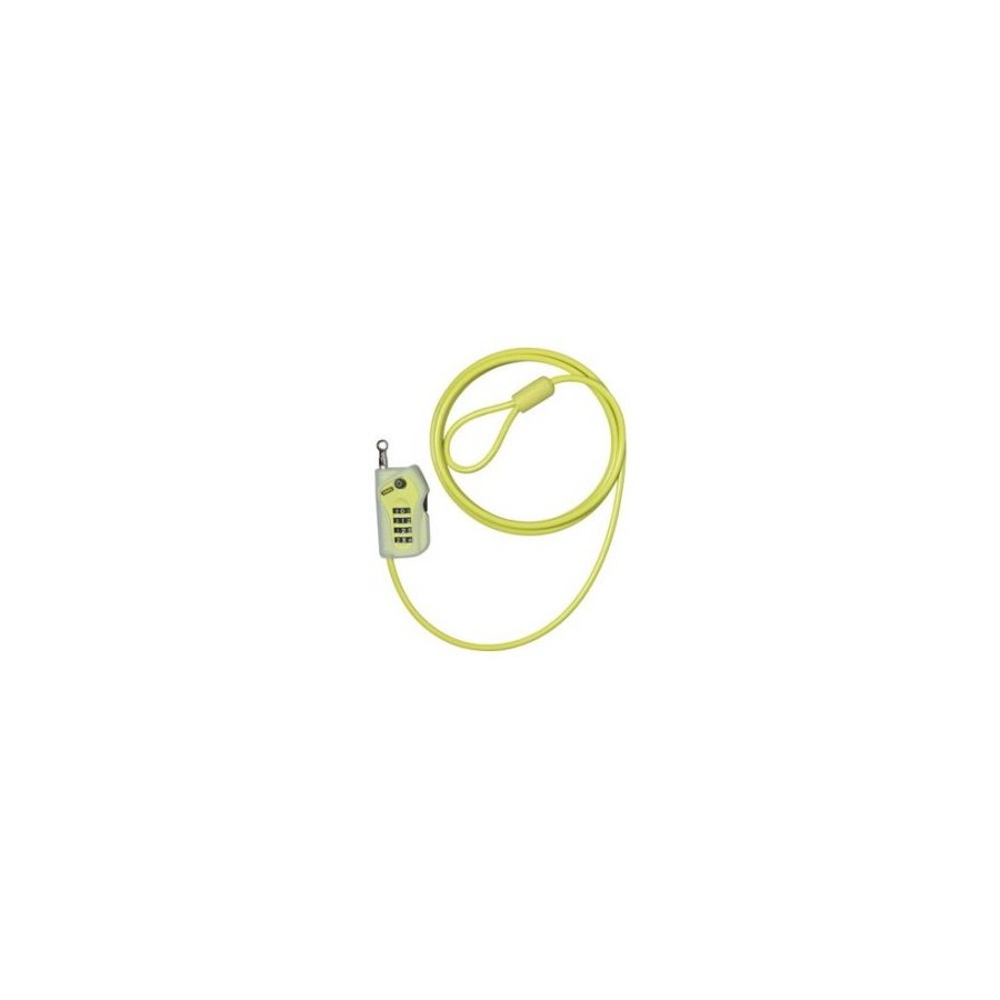 Abus Combi-Loop linka zabezpieczająca z szyfrem żółta